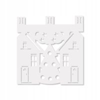 M7 Zazdrostka kuchenna firana ŚWIĄTECZNA Domki zima Boże Narodzenie 40x40 b