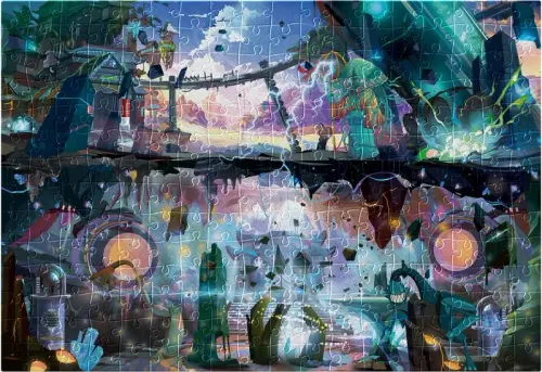 Puzzle 500 elementów. Metallic Fantasy. Tajemnicze miasto na Arena.pl