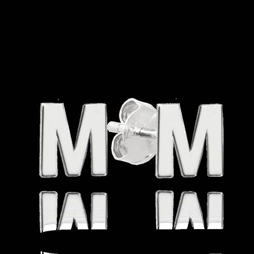 MINET Srebrne kolczyki litera "M" na Arena.pl