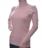 Damski sweter z golfem golf guziki UNI PREMIUM