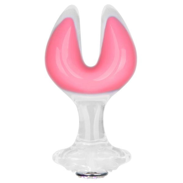 Gemoria Silicone Butt Plug - Dual Crescent  (Glow-In-The-Dark) zdjęcie 3