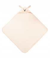 SENSILLO OKRYCIE KĄPIELOWE Z KAPTUREM KRÓLIK 100x100 PINK