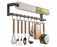 WIESZAK NA PRZYBORY KUCHENNE STALOWY UCHWYT NA RĘCZNIKI PAPIEROWE +