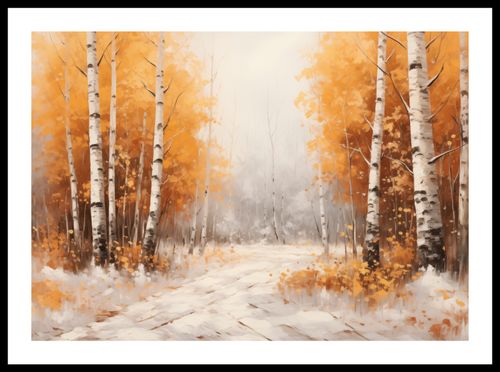 Plakat 59,4x42cm Jesienne Brzozy na Arena.pl