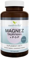 MEDVERITA Magnez Taurynian + P-5-P WITAMINA B 100 kapsułek