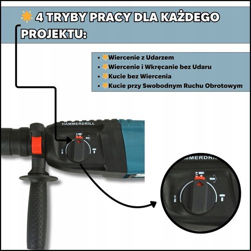 SDS Max Młotowiertarka: Udarowy Młot, Wiertarko-Wkrętarka| Magnum 2600 W na Arena.pl