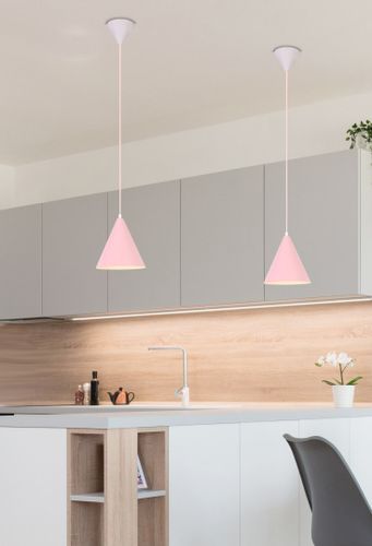 Voss lampa wisząca 1x40W E27 różowy na Arena.pl