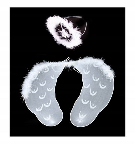 STRÓJ ANIOŁA JASEŁKA AUREOLKA BIAŁE SKRZYDŁA AUREOLA PRZEBRANIE ANIOŁEK na Arena.pl