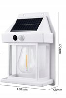 Lampa ścienna solarna COB ,akumulator, czujnik ruchu i zmierzchu