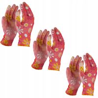 3x Rękawiczki ogrodowe rękawice ochronne M