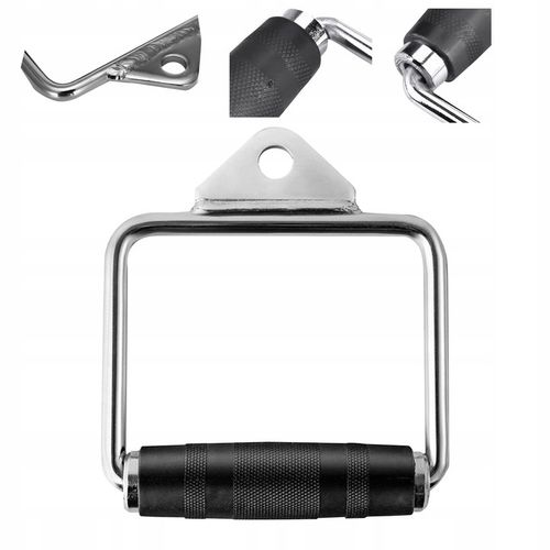 Uchwyt DO WYCIĄGU atlasu pojedynczy OBROTOWY Stalowy Ryflowany do Ćwiczeń na Arena.pl