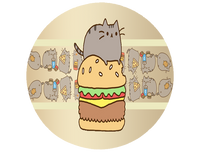 Opłatek na tort Pusheen