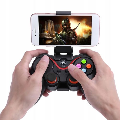 BEZPRZEWODOWY GAMEPAD PAD DO TELEFONU ANDROID PC iOS KONTROLER Z UCHWYTEM na Arena.pl