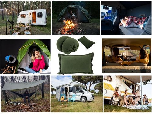 Poduszka turystyczna zagłówek podróżna antyalergiczna miękka polarowa SYLO na Arena.pl