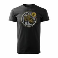 Koszulka motocyklowa z motocyklem na motor SHL M04 M11 M17 męska czarna REGULAR M