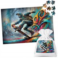 PUZZLE TRADYCYJNE - DESKOROLKA SKATE SPORT OLLIE - 24 el
