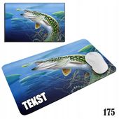 PODKŁADKA POD MYSZKĘ MYSZ WZORY DO WYBORU - RYBY SZCZUPAK HOBBY 20x24cm