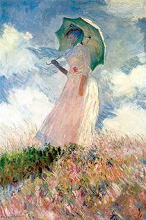 Reprodukcje obrazów Woman with sunshade - Claude Monet Rozmiar - 70x45