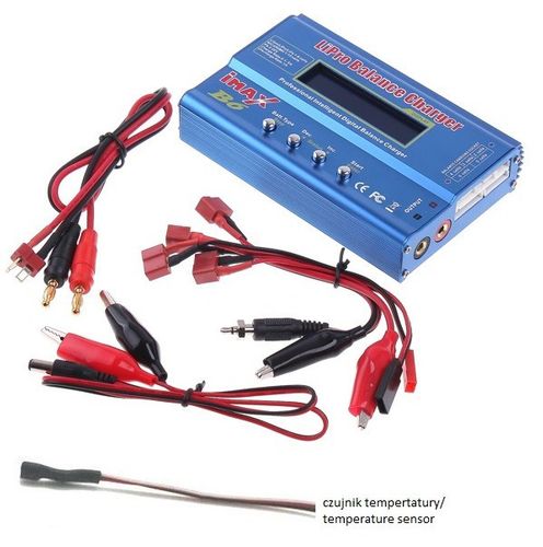 Ładowarka Imax B6 80W 6A + adaptery i sensor temp. na Arena.pl