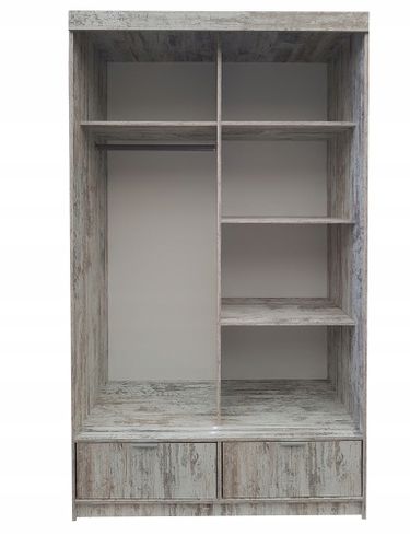 Szafa przesuwna PREMIUM 120cm sosna bielona połysk na Arena.pl