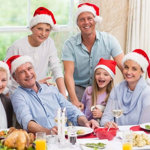 CZAPKA ŚWIĘTEGO MIKOŁAJA CZERWONA 10szt PRZEBRANIE STRÓJ KOSTIUM ŚWIĄTECZNY na Arena.pl