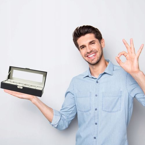 SZKATUŁKA NA ZEGARKI PUDEŁKO ORGANIZER BIŻUTERIĘ na Arena.pl