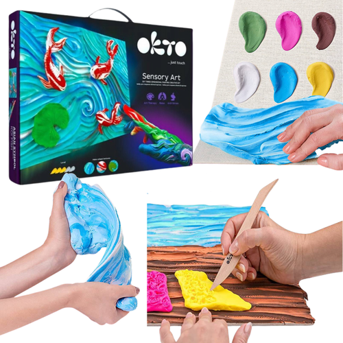 Zestaw Kreatywny Artystyczny Tworzenie Arcydzieła Dłonią ”Koi Carps” Okto na Arena.pl