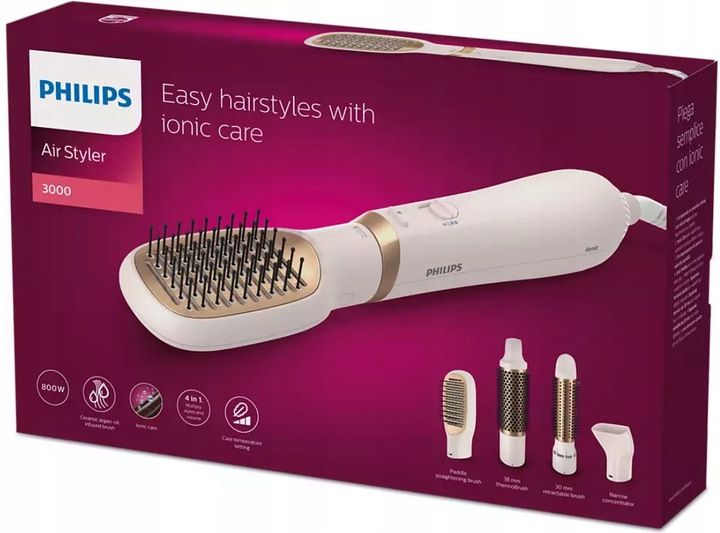 LOKÓWKO SUSZARKA PHILIPS Z JONIZACJĄ DO WŁOSÓW TERMOSZCZOTKA LOKÓWKA 800W zdjęcie 14