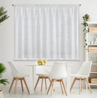 Firana na taśmie struktura deszczyku REBECCA 300X150 biała