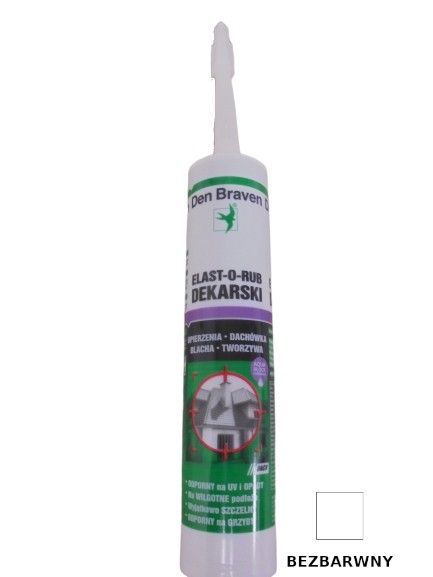 USZCZELNIACZ DEKARSKI ELAST-O-RUB TRANSPARENTNY 280ML zdjęcie 1