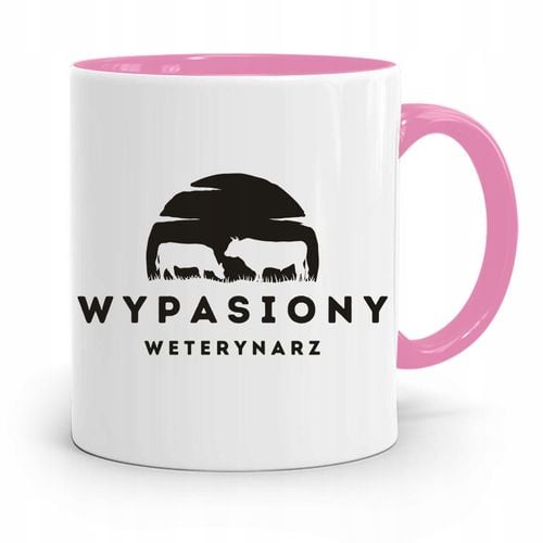 Kubek Różowy Weterynarza Wypasiony Weterynarz Z Nadrukiem Ze Zdjęciem na Arena.pl