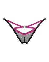 stringi otwarte novenes obsessive czarne fioletowe xl/2xl