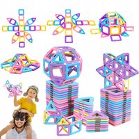 Zestaw magnetycznych klocków 40 sztuk edukacyjna zabawka kolorowa
