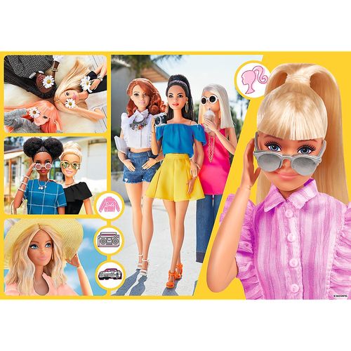 Puzzle 100 Elementów Glitter Brokatowa Barbie na Arena.pl