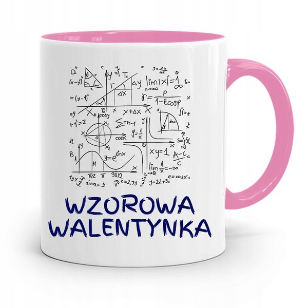Kubek Różowy Na Walentynki Wzorowa Walentynka Z Nadrukiem Ze Zdjęciem zdjęcie 1