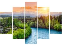 105CM 150CM OBRAZ 5 ELEM RZEKA CLUTHA NOWEJ ZELANDII DRUK