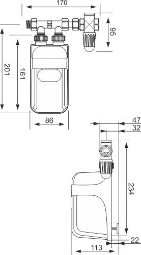 Podgrzewacz wody DAFI 9 kW 400 V z przyłączem zdjęcie 7