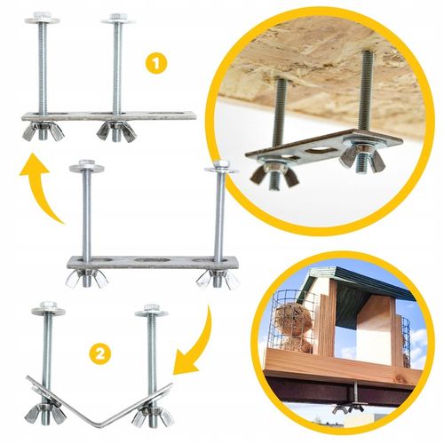 DUŻY KARMNIK DREWNIANY BUDKA NA KARMA KULE ZIARNO DLA DZIKICH PTAKÓW XL na Arena.pl