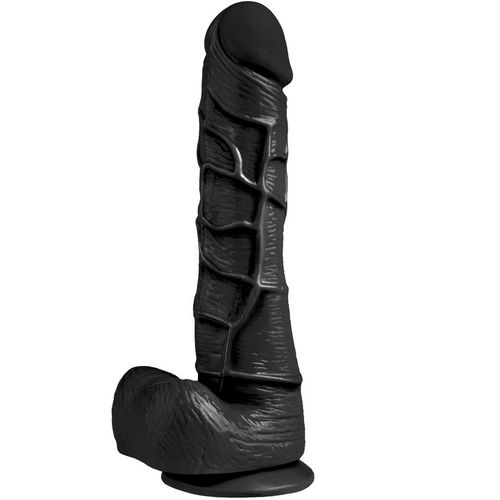 CZARNY PENIS XL Męskie Dildo z Jądrami DONG JBL z Przyssawką dla Kobiet Pań na Arena.pl