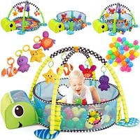 DUŻA MATA EDUKACYJNA INTERAKTYWNA PIŁKI ŻÓŁW 3w1