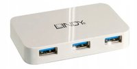 HUB USB Lindy 4x USBA 3.0 (43143) biały