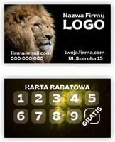 Karty stałego klienta lojalnościowe RABATOWE 120 szt TWOJE LOGO SKLEP ZOO