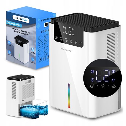 Cichy Pochłaniacz Wilgoci XXL Osuszacz Powietrza LUXE 2000ML LED+UV do domu na Arena.pl