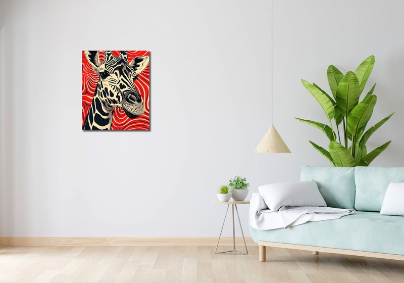 Obraz 50x60cm Wzrok Żyrafy zdjęcie 2
