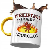 Kubek Żółty Dla Neurologa Piekielnie Dobry Kubek Z Nadrukiem Ze Zdjęciem