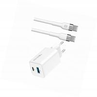 Szybka ładowarka GaN 45W 2 wejścia USB i USB-C z kablem do Xiaomi Mi 11