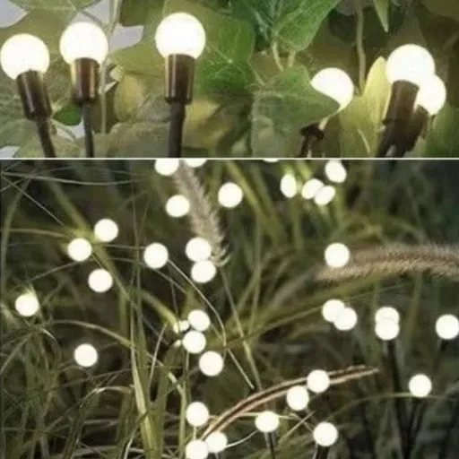 Lampa solarna biała zimna dekoracja taras balkon ogród kuleczki 6led P-376 zdjęcie 4