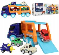 Zestaw Ciężarówka Tir Laweta 38cm + Samolot +3 Auta na NAPĘD ŚWIATŁO DŹWIĘK
