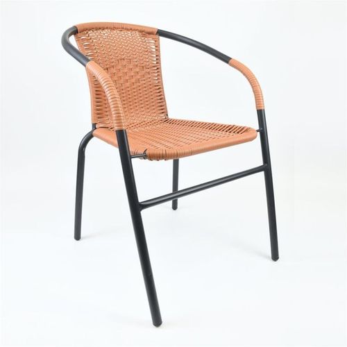 Krzesło ogrodowe bistro, sztaplowane, szary/naturalny na Arena.pl