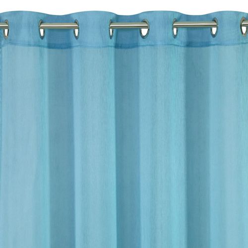 Firana gotowa na przelotkach REBECCA 140x250 Eurofirany niebieska na Arena.pl